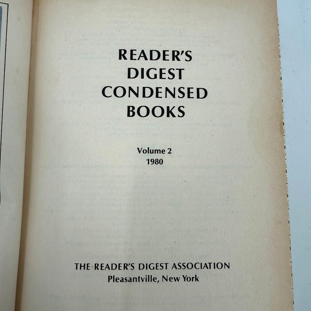 Vintage 1980 Reader’s Digest Condensed Books Vol 2 Hardcover Decor Book